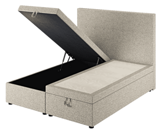 Lit Coffre Cassia Beige - 180x200 cm