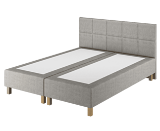 Boxspring Dayton Merlot Gris- 140x200 cm