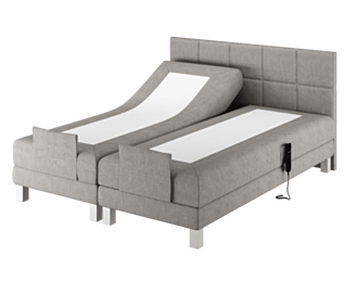 Boxspring Eton Electrique Merlot Gris - 90x200 cm