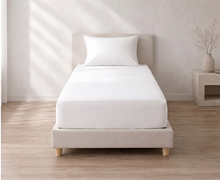 Ambiance drap-housse Percale Blanc Bonnet 35 - 80X200 cm