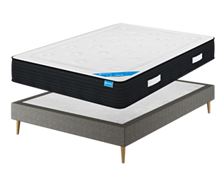 Ensemble Ebene / Cosmos Deco Gris - 180x200 cm