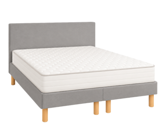 Ensemble literie Leon - gris - (x2) 70x200 cm (140x200 cm) 
