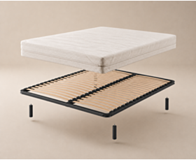 Ensemble Matelas Ligo / Sommier 20 lattes - 140x190 cm 