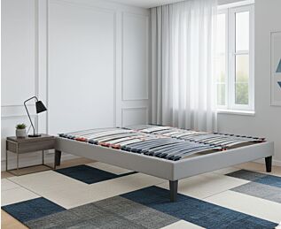 Sommier électrique Essentiel Plus Gris – 140x190 cm (2 couchages 70x190 cm) 