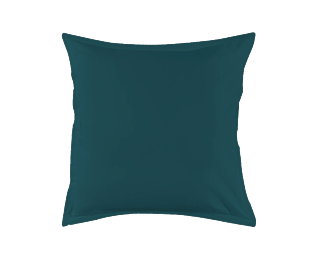 Taie d'oreiller Coton Pétrole - 63x63 cm