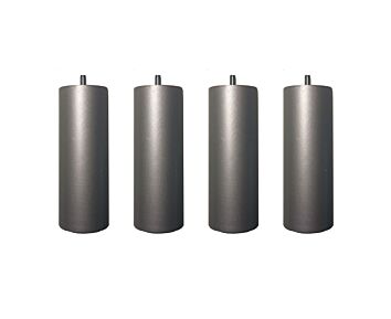 Lot de 4 pieds cylindriques Métal Laqué - H20 cm