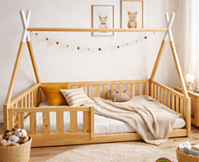 Lit Tipi pour enfant - Sacha - 90x200 cm 