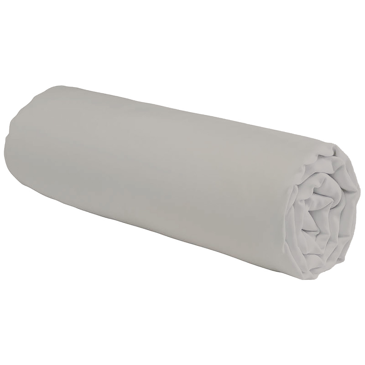 Le Roi du Matelas - Drap-housse Percale Gris Clair Bonnet 35 - 180x200 cm
