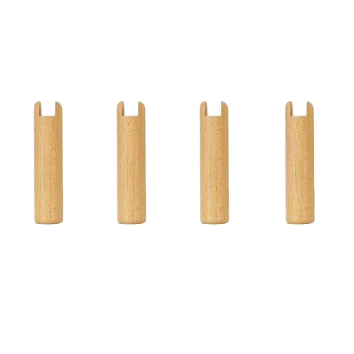 Le Roi du Matelas - Lot de 4 pieds vernis clair Sedac - H22 cm