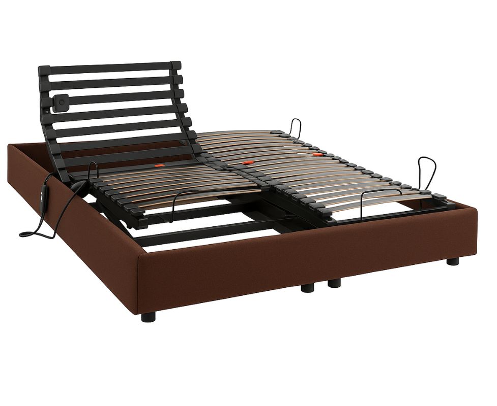 Le Roi du Matelas - Sommier Sommeil Plus marron - 140x190 cm