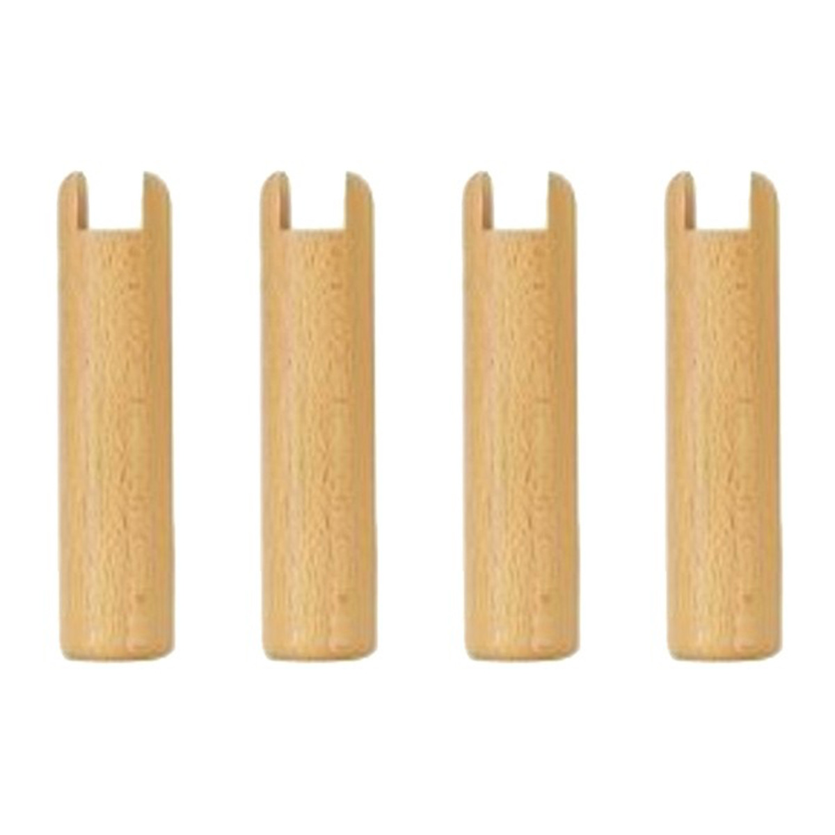 Le Roi du Matelas - Lot de 4 pieds vernis clair Sedac