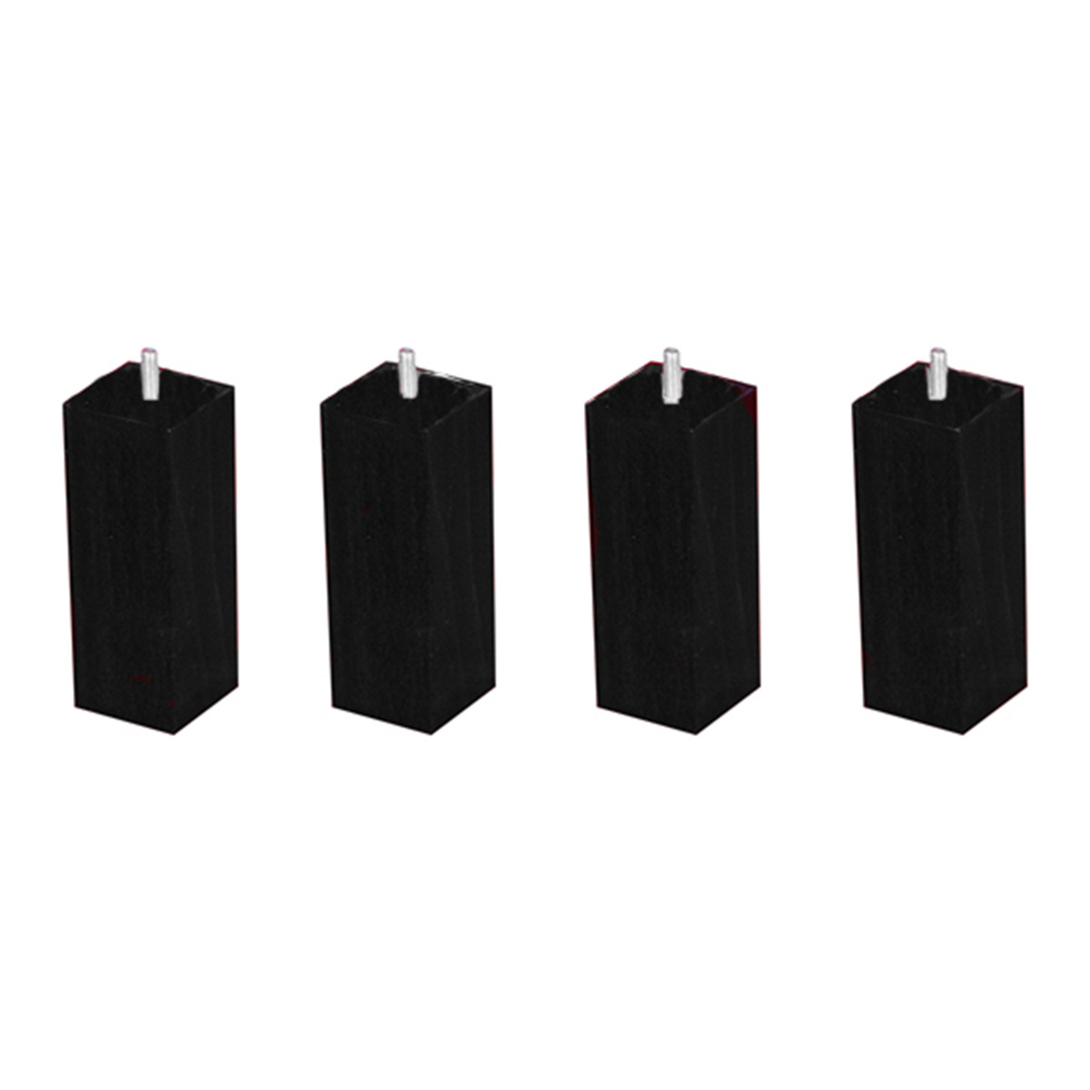 Le Roi du Matelas - Lot de 4 pieds carrés Wengé - H20 cm