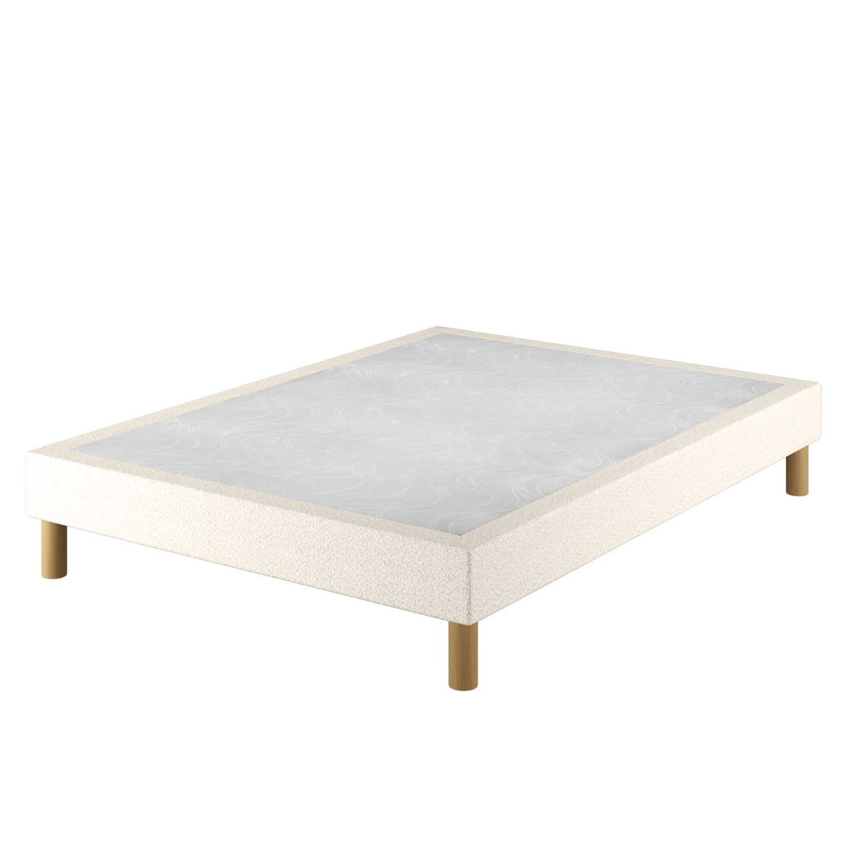 Le Roi du Matelas - Sommier Calla Deco Boucle Blanc - 140x190 cm