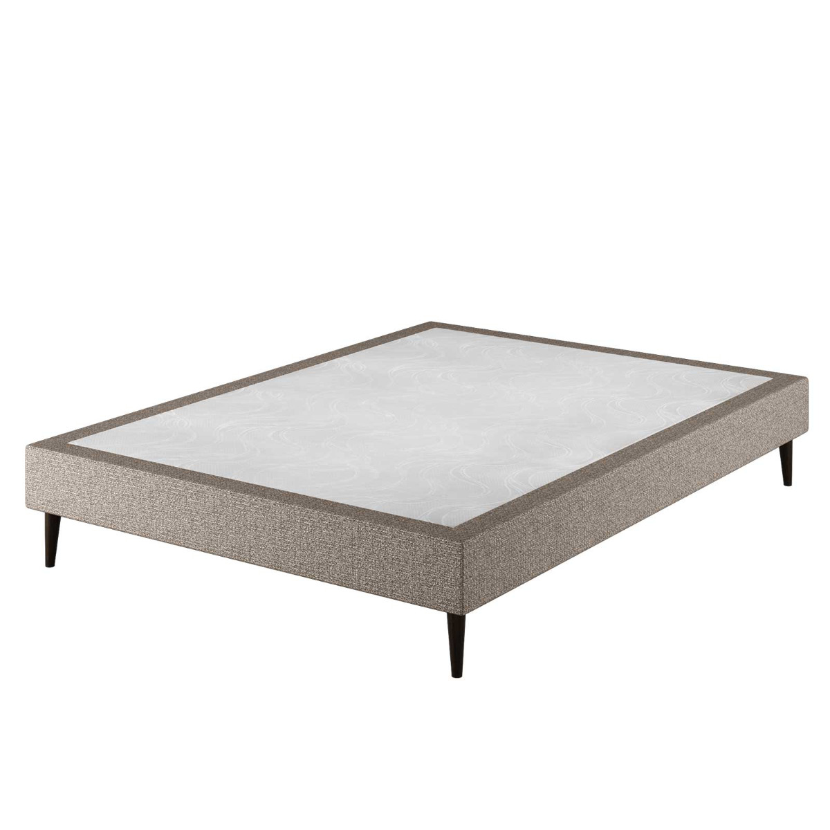 Le Roi du Matelas - Sommier Tapissier Calla Deco Taupe - 140x200 cm