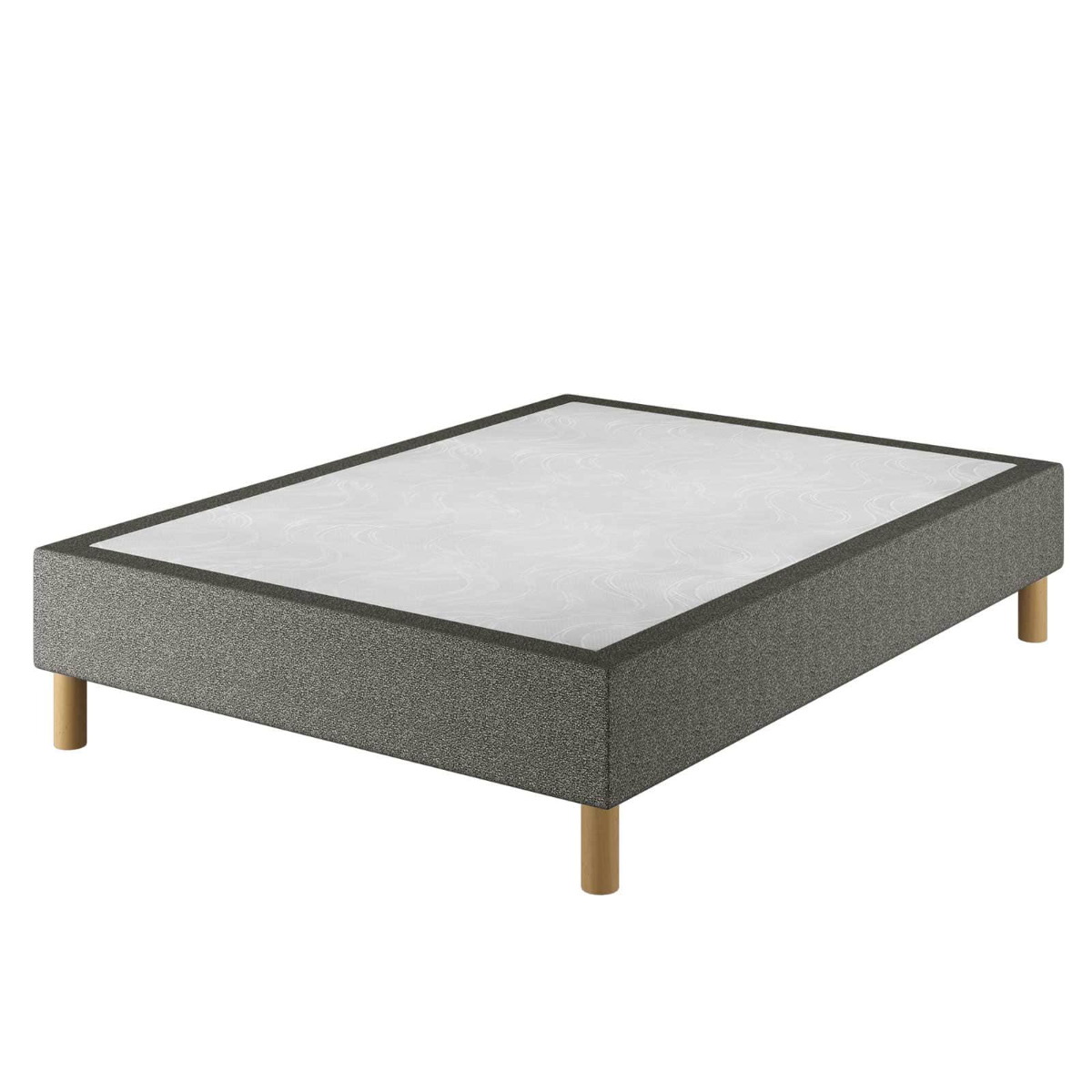 Le Roi du Matelas - Sommier Tapissier Cronos Gris - 140x200 cm