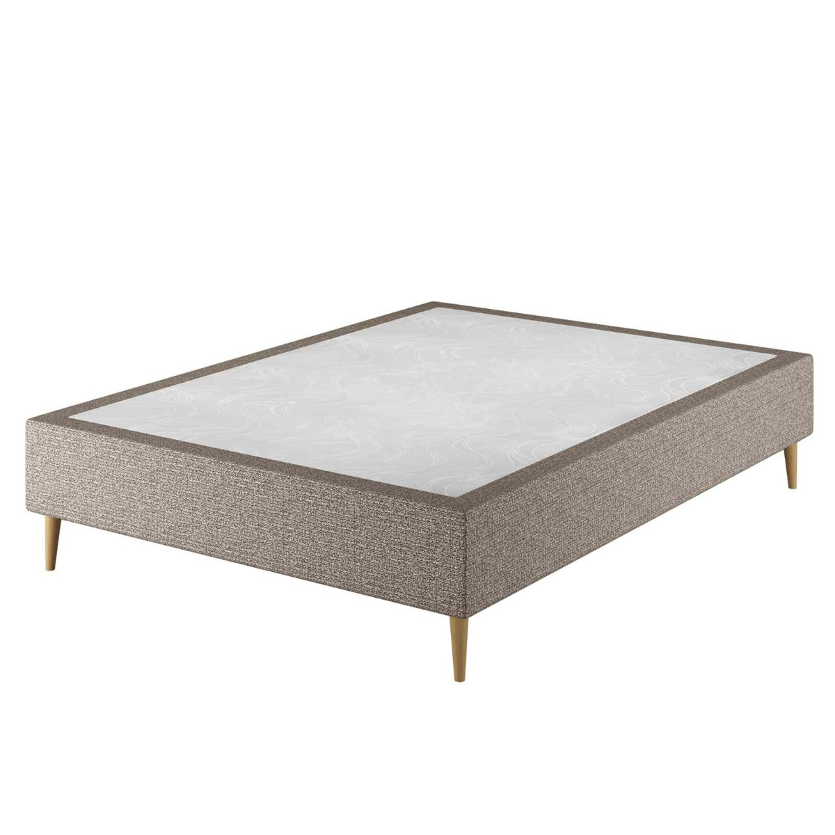 Le Roi du Matelas - Sommier Tapissier Cronos Taupe - 140x190 cm