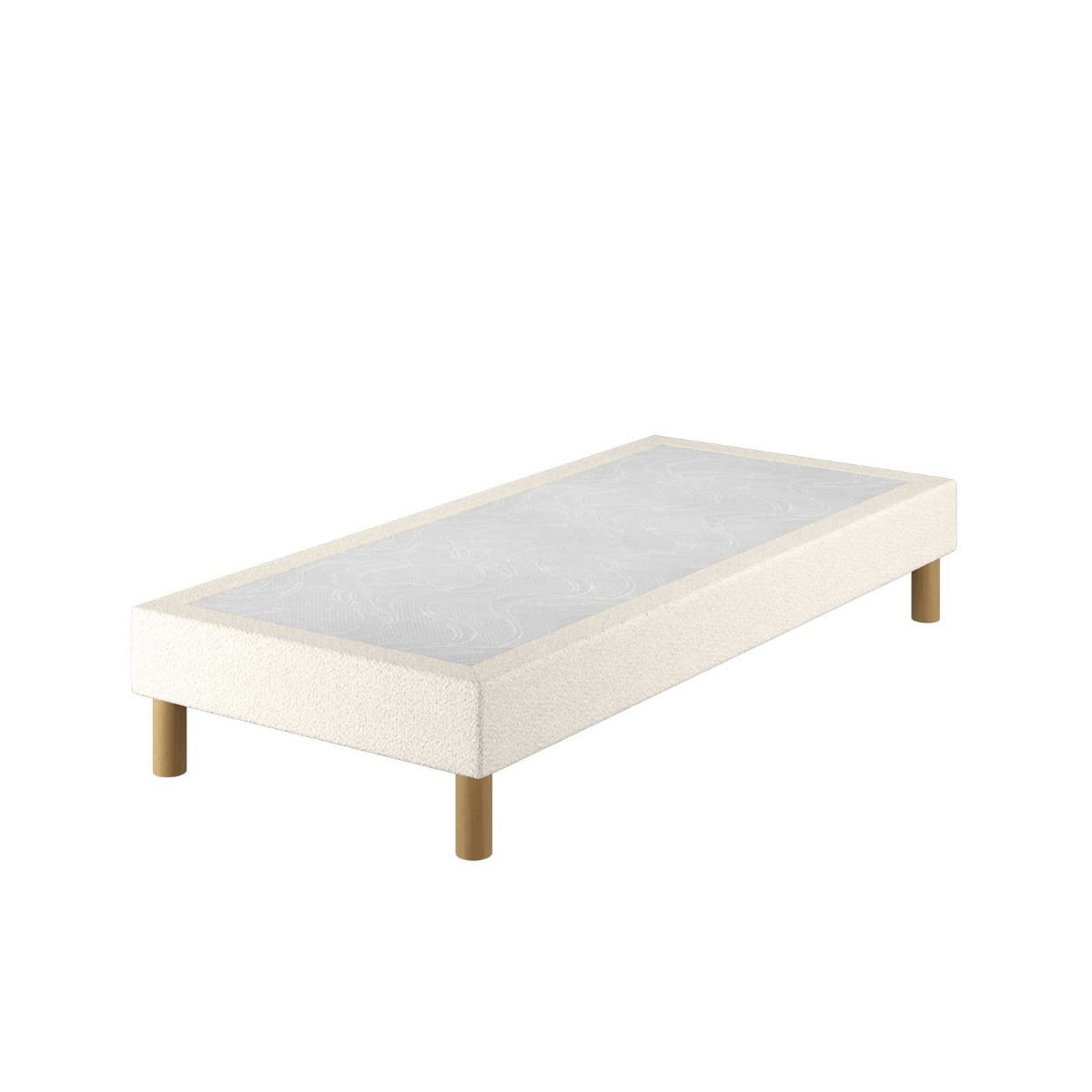 Le Roi du Matelas - Sommier Calla Deco Boucle Blanc - 70x200 cm