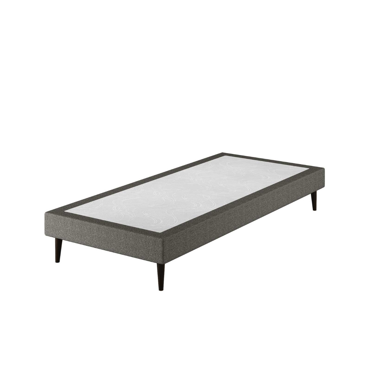 Le Roi du Matelas - Sommier Tapissier Cirse Deco Gris - 80x220 cm