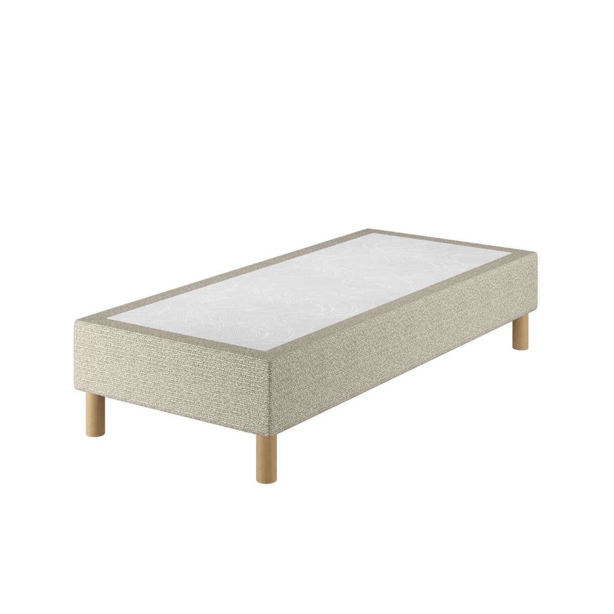 Le Roi du Matelas - Sommier Tapissier Cronos Beige - 90x190 cm