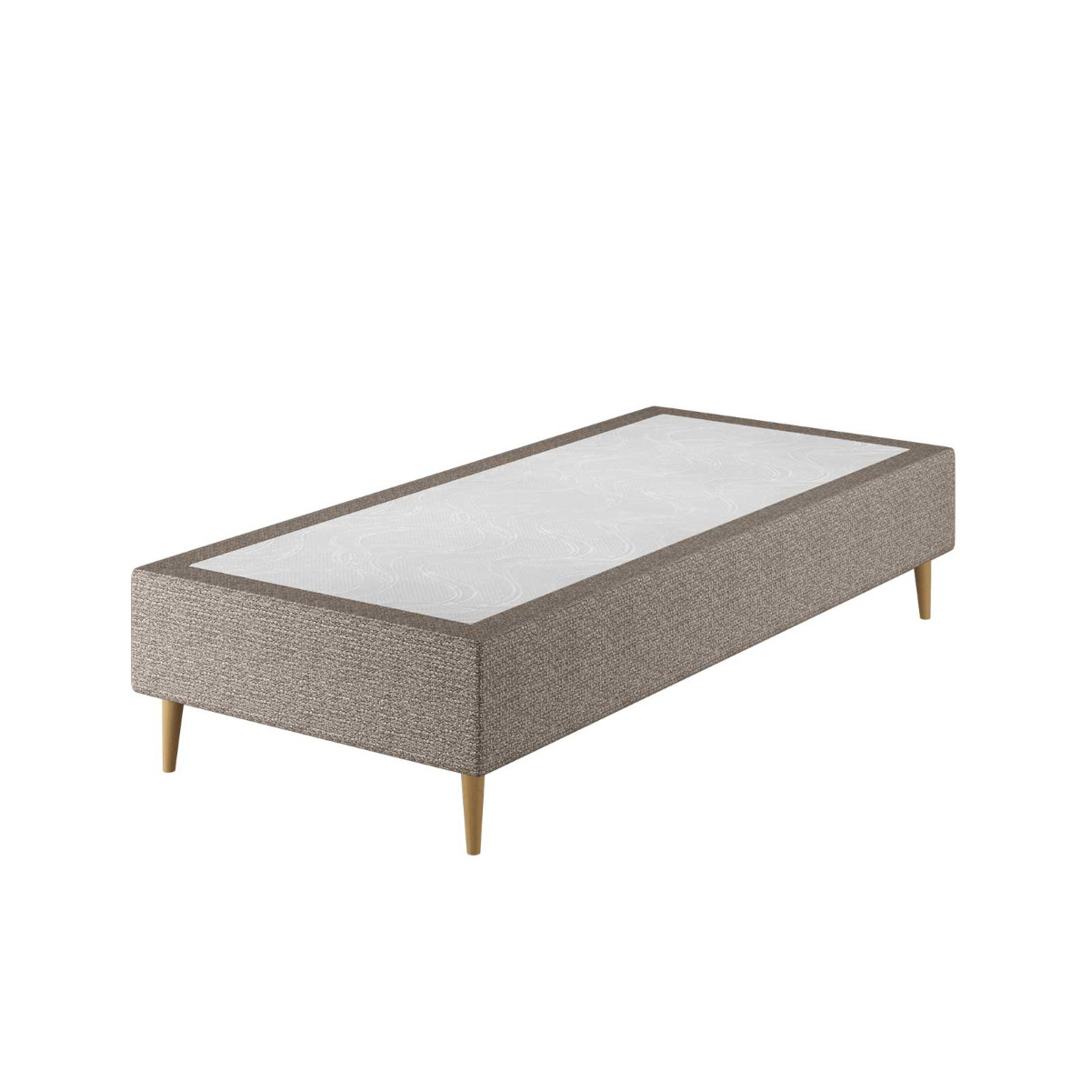 Le Roi du Matelas - Sommier Tapissier Cronos Taupe - 70x190 cm