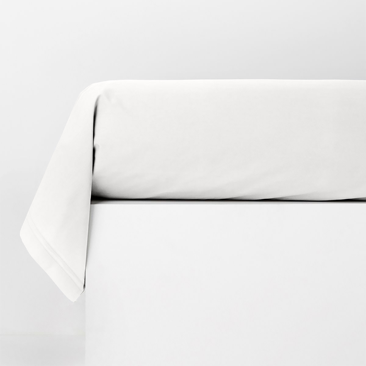 Le Roi du Matelas - Taie de traversin rond Blanc - 85x160 cm